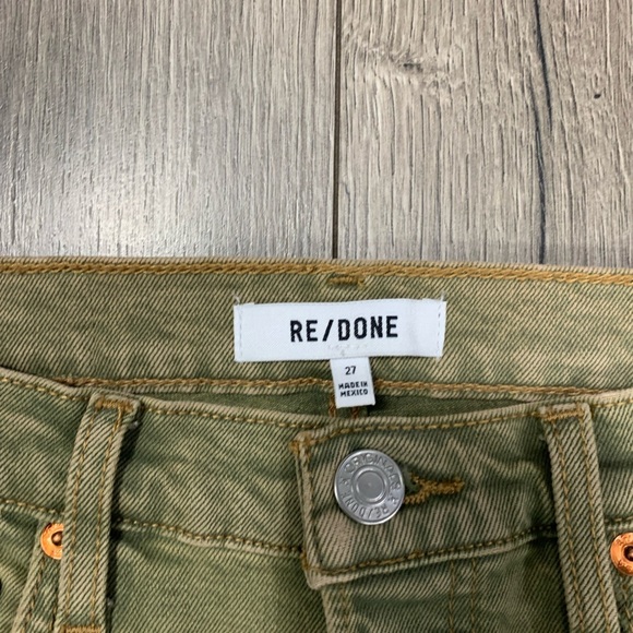 RE/DONE 70s Ultra High Rise Stove Pipe in Washed Sage Sz 27 - Picture 5 of 12